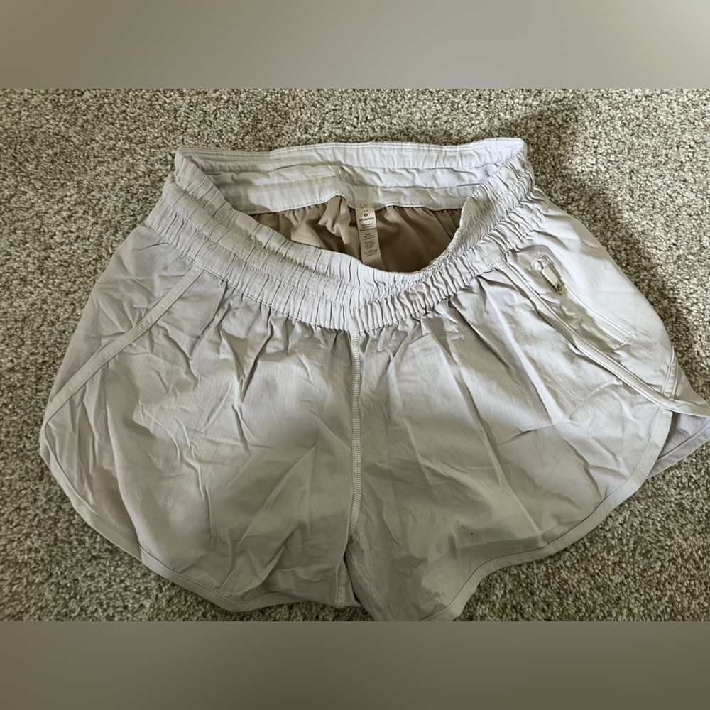 White Lululemon Athletic Shorts